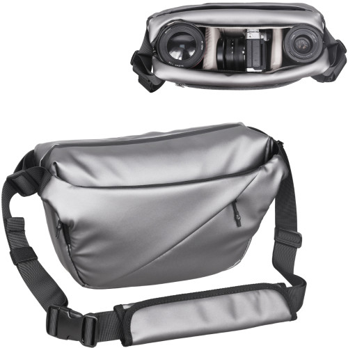6L Silver Camera Sling Bag with Tripod Holder INNOREL CB0635