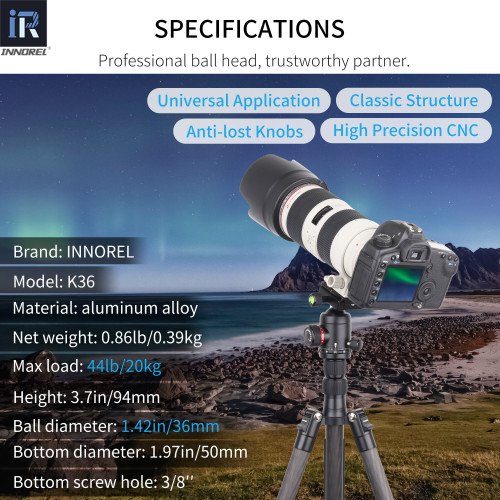 INNOREL K36/K44 36mm/44mm Panoramic Ball Head