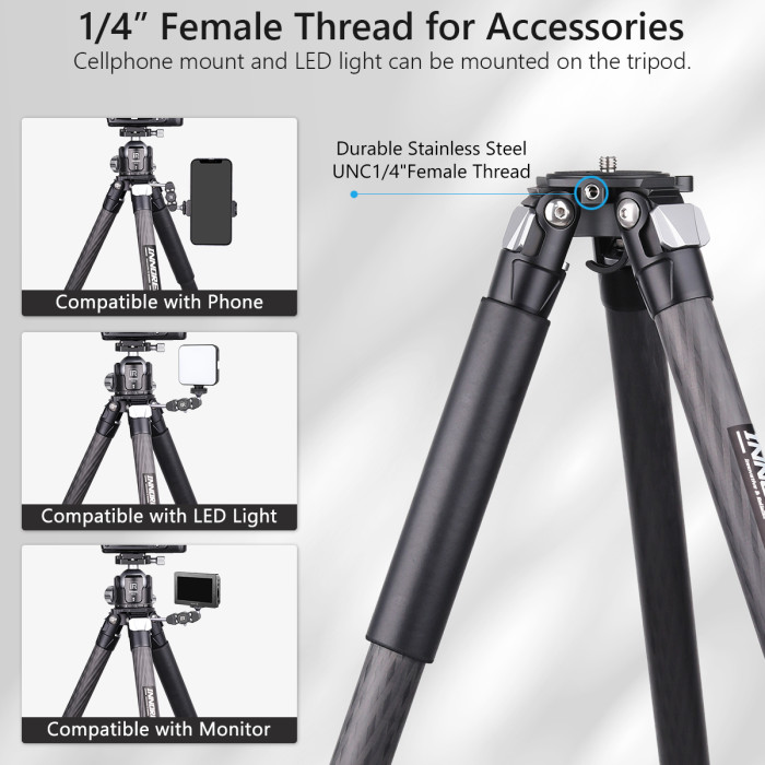 Compact Carbon Fiber Tripod with Stone Bag INNOREL CT324C