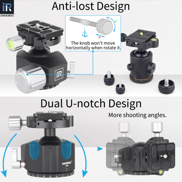 G54/G44/G36 Low Center Gravity Panoramic Ball Head