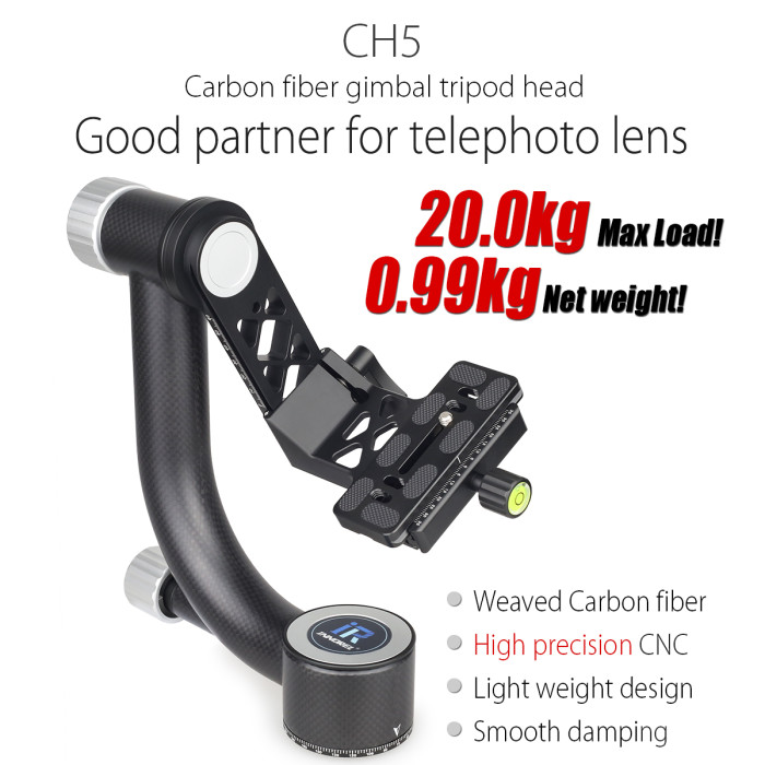 CH5 Professional Gimbal Head Cantilever Tripod Head