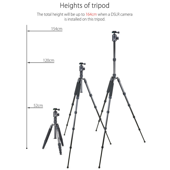 Carbon Fiber tripod monopod INNOREL RT50C