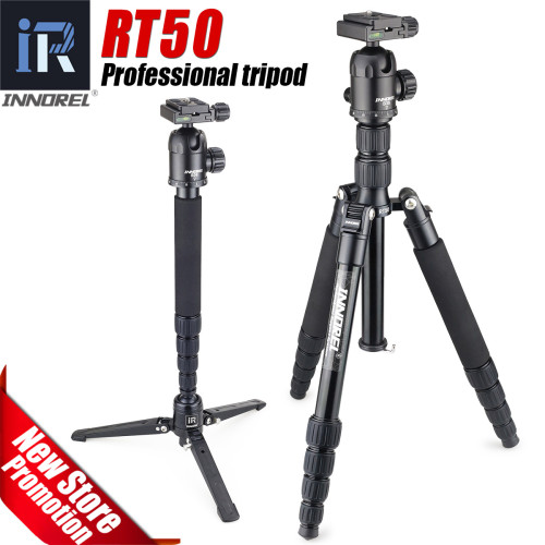 Professional Photographic Travel Compact Aluminum Tripod Monopod INNOREL RT50