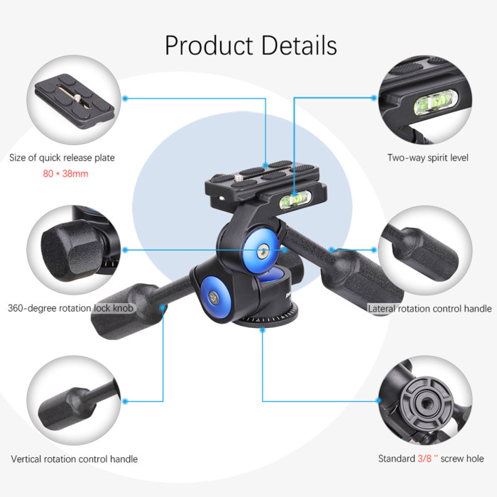 Innorel H40 Two Handle Hydraulic Damping 3D Three-dimensional Tripod Head