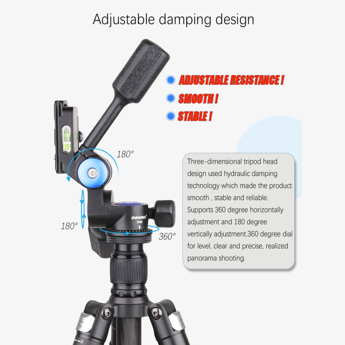 Innorel H40 Two Handle Hydraulic Damping 3D Three-dimensional Tripod Head