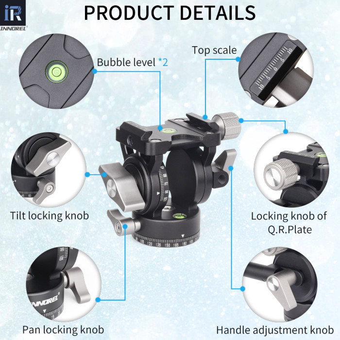 H10 Lightweight Mini Tripod Fluid Video Head