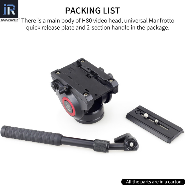 INNOREL H80 Video Fluid Head Hydraulic Damping