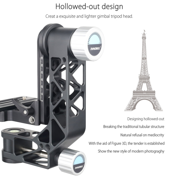 CH6 Professional Gimbal Head Cantilever Tripod Head