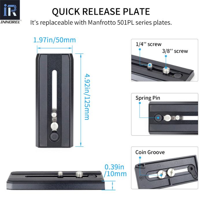 INNOREL H80 Video Fluid Head Hydraulic Damping
