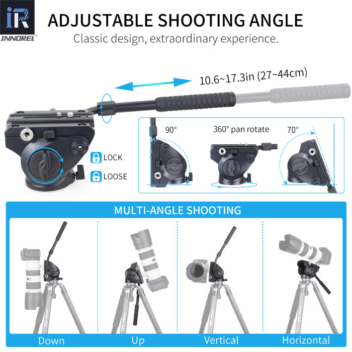INNOREL H80 Video Fluid Head Hydraulic Damping