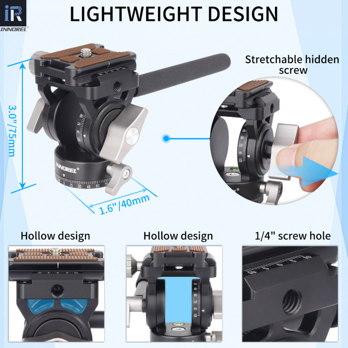 H10 Lightweight Mini Tripod Fluid Video Head