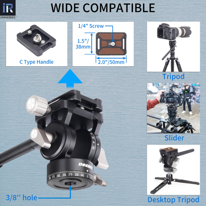 H10 Lightweight Mini Tripod Fluid Video Head