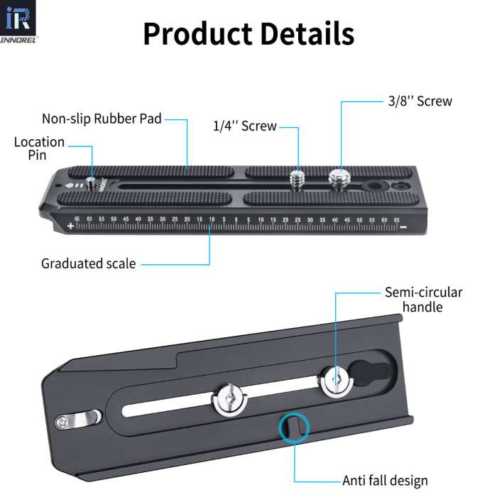 160mm Long Quick Release Plate for Manfrotto-Type INNOREL QV160