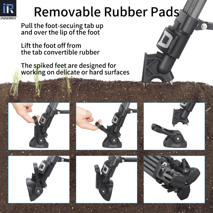 VF80C Professional Carbon Fiber Video Tripod