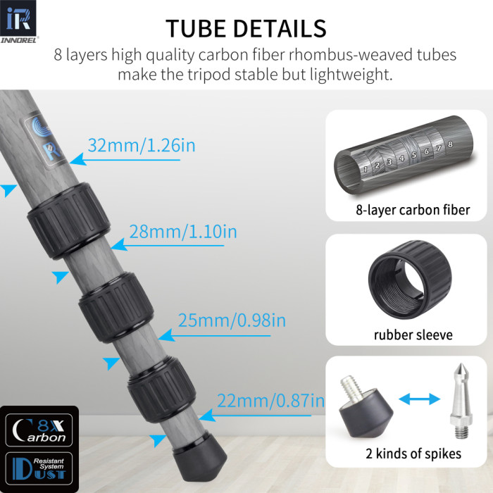 Carbon Fiber Tripod  Monopod for DSLR Camera INNOREL NT85C