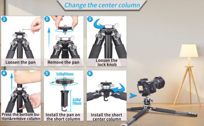  Professional Compact Portable Carbon Fiber Tripod INNOREL GT254CF 