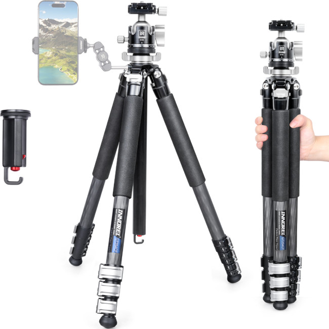Professional Compact Portable Carbon Fiber Tripod INNOREL GT254CF