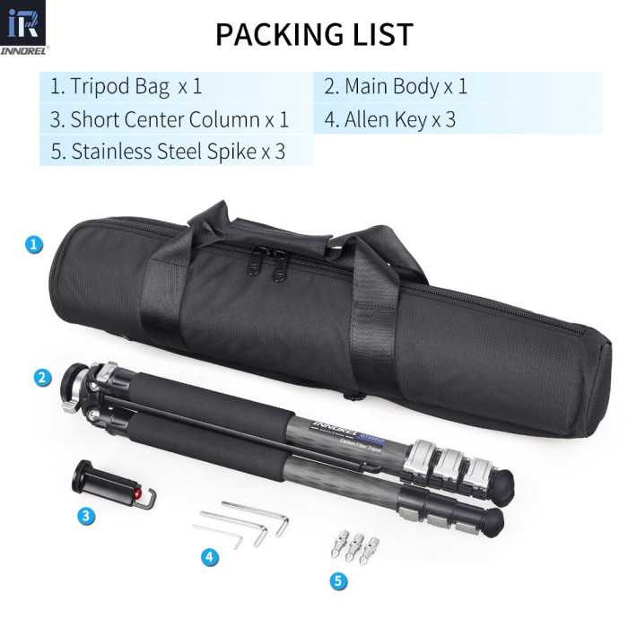  Professional Compact Portable Carbon Fiber Tripod INNOREL GT254CF 