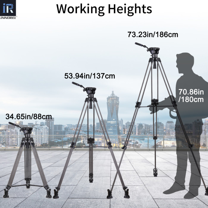 VT80C Professional Carbon Fiber Video Tripod