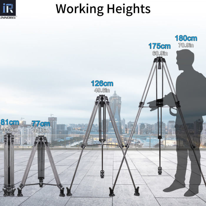 VT80C Professional Carbon Fiber Video Tripod