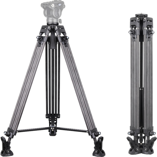 VT80C Professional Carbon Fiber Video Tripod