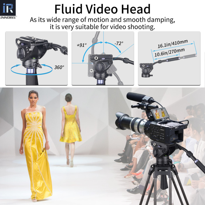 VT80C Professional Carbon Fiber Video Tripod
