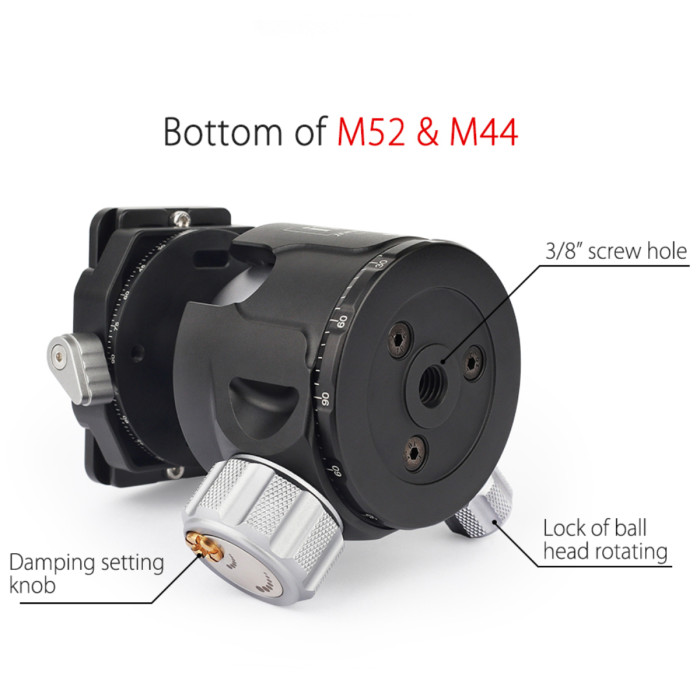 M36/M44/M52 Low Center Gravity Panoramic Ball Head