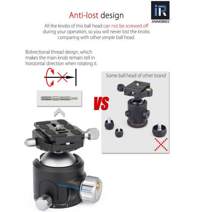 M36/M44/M52 Low Center Gravity Panoramic Ball Head