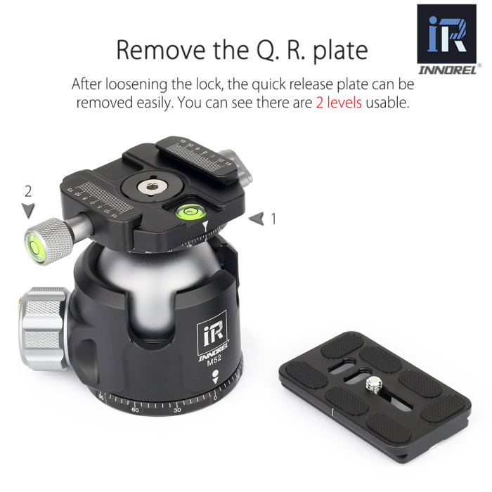 M36/M44/M52 Low Center Gravity Panoramic Ball Head