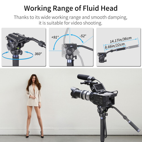 Used Professional Video Travel Monopod Kit-INNOREL VM70K