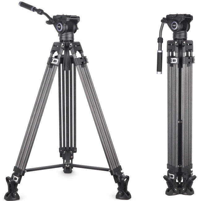 Europe Used VF80C Professional Carbon Fiber Video Tripod