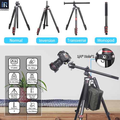 Used Aluminum Alloy Horizontal Tripod INNOREL YT284A