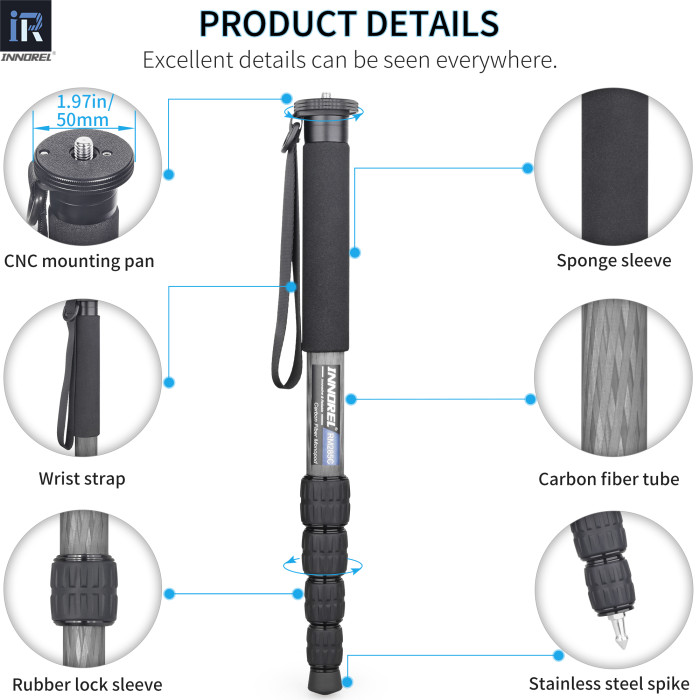 Europe Used RM285C 5-Section Carbon Fiber Monopod