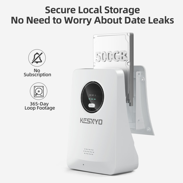 Solar Security Cameras Wireless Outdoor, 4MP Solar Powered, 8 Cam kit, Color Night Vision, 360° PTZ, 1TB HDD Local Recording, No Monthly Fees