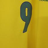 1998 Brazil Home Yellow Retro Soccer Jersey(No small fonts on the chest)