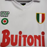 1987-88 Napoli Away White Retro Soccer Jersey