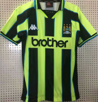 1998/99 Man City Green Retro Soccer Jersey