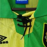 1992-1994 M Utd Yellow And Green Retro Soccer Jersey