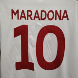 1987-88 Napoli Away White Retro Soccer Jersey