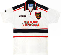 1998/99 M Utd Away White Retro Soccer Jersey