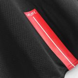 2007-08 M Utd Away Black Long Sleeve Retro Soccer Jersey