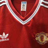 1986-1988 M Utd Home Red Retro Soccer Jersey