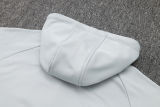 2024 BA Light Gray Hoody Zipper Jacket Tracksuit