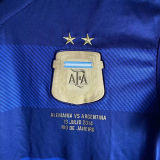 2014 Argentina Away Retro Long Sleeve Soccer Jersey