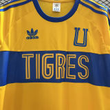 2023/24 U.A.N.L Tiger Retro Style Yellow Long Sleeve Jersey