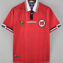 1998/99 Norway Red Retro Soccer Jersey