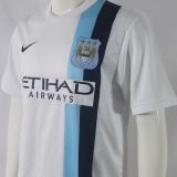 2013/14 Man City Away White Retro Soccer Jersey