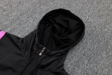 2024 AC Black Hoody Zipper Jacket Windbreaker