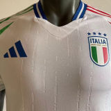 2024 Italy Away Whte Player Version Soccer Jersey