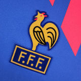 1988/90 France Home Long Sleeve Retro Soccer Jersey